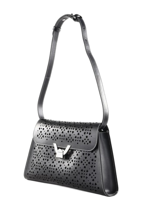 DEW COW PERFORED Borsa a spalla in pelle Nero - Borse Donna
