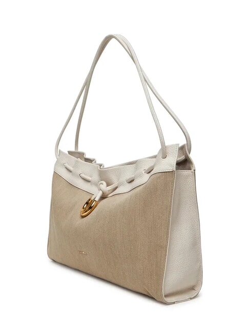 ISABELA CANVAS Borsa hobo in tela e pelle natural/blanco - Borse Donna