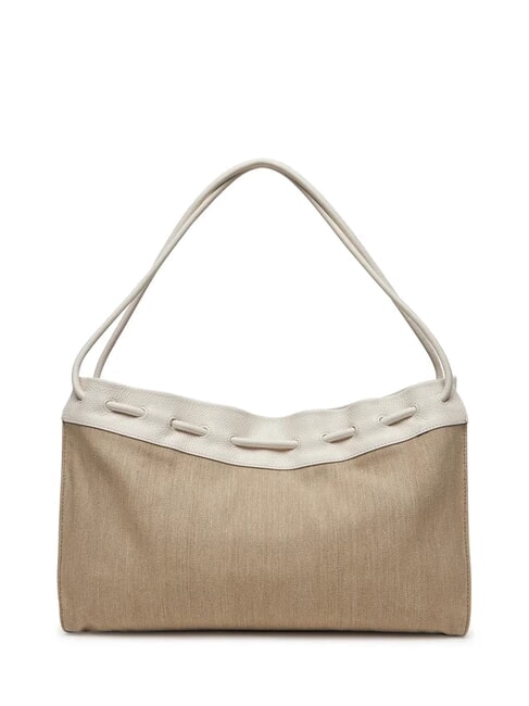 ISABELA CANVAS Borsa hobo in tela e pelle natural/blanco - Borse Donna