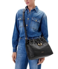 COCCINELLE ISABELA Borsa a secchiello in pelle Nero - Borse Donna - 5