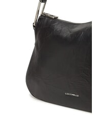 COCCINELLE MAGIE WRINKLED Borsa a spalla in pelle con tracolla Nero - Borse Donna - 3