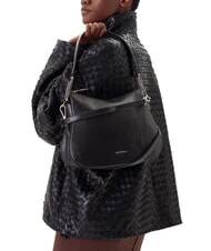 COCCINELLE MAGIE WRINKLED Borsa a spalla in pelle con tracolla Nero - Borse Donna - 5