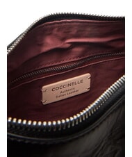COCCINELLE MAGIE WRINKLED Borsa a spalla in pelle con tracolla Nero - Borse Donna - 6
