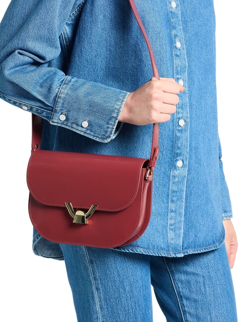 DEW SHINY CALF Borsa a tracolla in pelle spazzolata brandy - Borse Donna