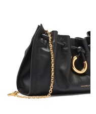 COCCINELLE ISABELA Borsa in pelle con tracollina in metallo Nero - Borse Donna - 3