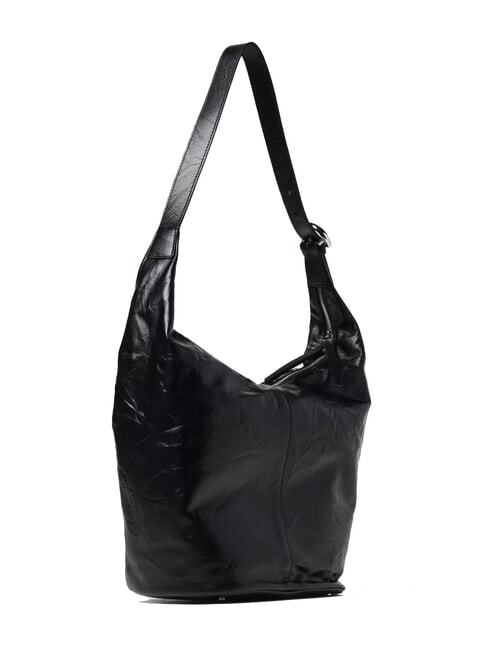 FERNANDA WRINK Borsa sacca in pelle Nero - Borse Donna