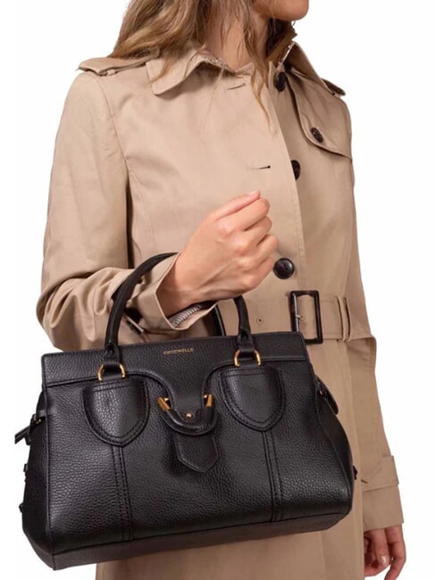 YORK Borsa a mano in pelle con tracolla brandy - Borse Donna