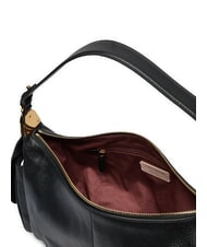 COCCINELLE CAMPUS Borsa hobo a spalla in pelle martellata Nero - Borse Donna - 5