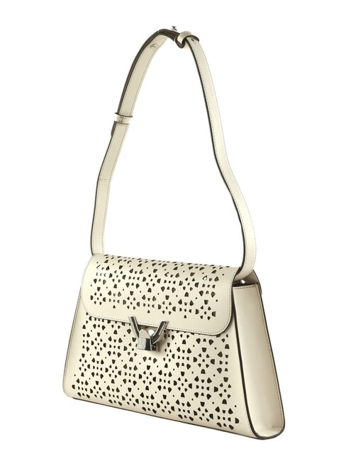 DEW COW PERFORED Borsa a spalla in pelle blanco - Borse Donna