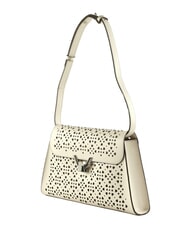 COCCINELLE DEW COW PERFORED Borsa a spalla in pelle blanco - Borse Donna - 2