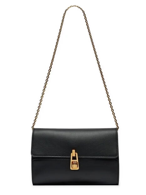 MAGIE 2NITE Pochette in pelle con tracolla catena Nero - Borse Donna