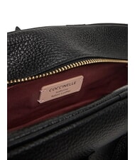 COCCINELLE CAMPUS Borsa a tracolla in pelle martellata Nero - Borse Donna - 6