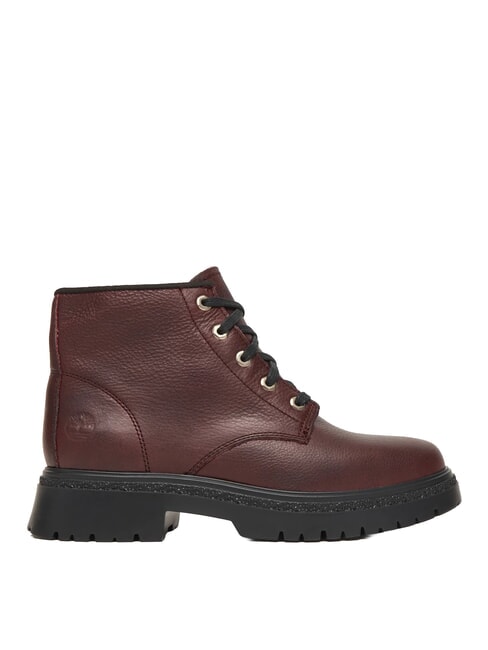 CAMBRIA VALLEY Anfibi in pelle burgundy fullgrain - Scarpe Donna