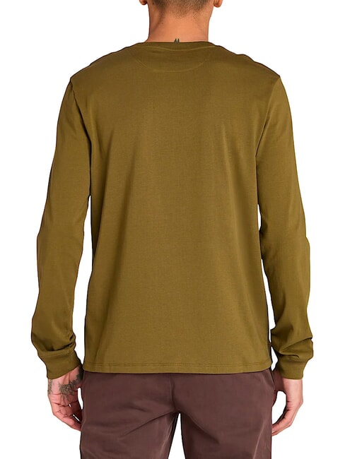 LS DNSTN RV CREW Maglia slim fit darkoliv - T-shirt Uomo