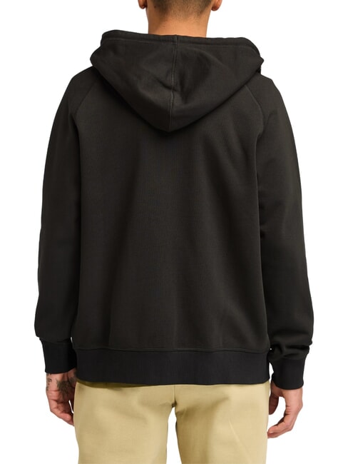 E-R BASIC Felpa con zip e cappuccio black/pavement - Felpe Uomo