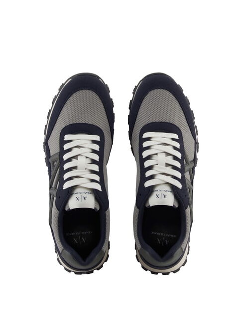 DROP MICROSUEDE Sneakers con logo a contrasto deep navy+gray+chimera - Scarpe Uomo