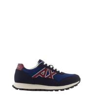 ARMANI EXCHANGE DROP MICROSUEDE Sneakers con logo a contrasto deep navy+estate blue+pomenegr - Scarpe Uomo - 2