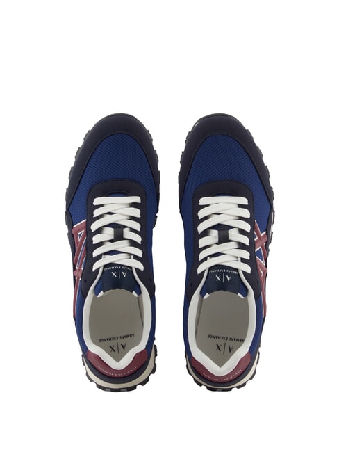 DROP MICROSUEDE Sneakers con logo a contrasto deep navy+estate blue+pomenegr - Scarpe Uomo