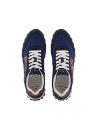 ARMANI EXCHANGE DROP MICROSUEDE Sneakers con logo a contrasto deep navy+estate blue+pomenegr - Scarpe Uomo - 4