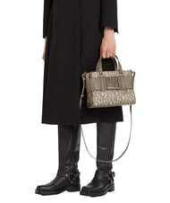 ARMANI EXCHANGE LOGO ALL OVER Borsa piccola con tracolla sound sand / brown bass - Borse Donna - 5