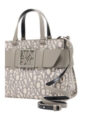 ARMANI EXCHANGE LOGO ALL OVER Borsa a mano con tracolla sound sand / brown bass - Borse Donna - 3