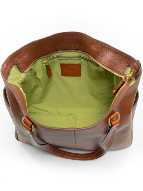 LETIZIA Shopping Bag in pelle MARRONE - Borse Donna