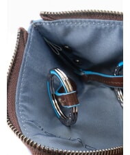 PIQUADRO BLUE SQUARE Astuccio portachiavi in pelle MOGANO - Portachiavi - 3