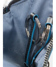 PIQUADRO BLUE SQUARE Astuccio portachiavi in pelle Nero - Portachiavi - 3