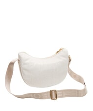 BORBONESE HOBO LUNA MINI ECO LINE Borsa sacca a tracolla white cotton - Borse Donna - 2