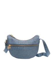 BORBONESE HOBO LUNA MINI ECO LINE Borsa sacca a tracolla blu lapis - Borse Donna - 3