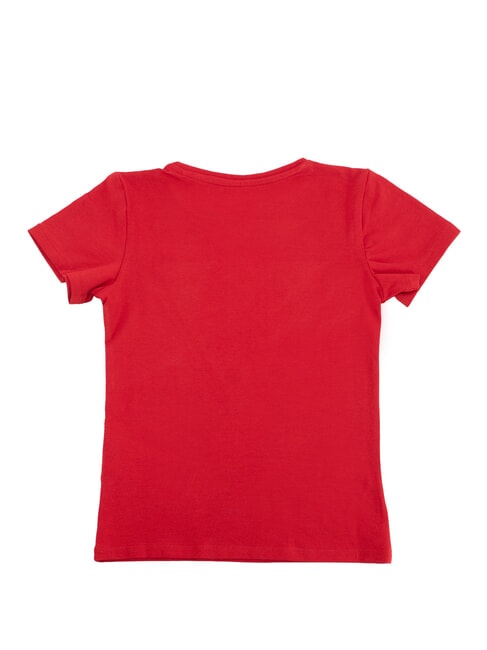 KIDS T-shirt in cotone con stampa e strass chili red - T-shirt Bambino