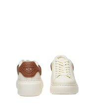 ARMANI EXCHANGE SUPER MINI-TUMBLED Sneakers  off white+coconut shell - Scarpe Donna - 4