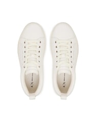 ARMANI EXCHANGE KURT MINI-TUMBLED  Sneakers con zeppa 5 cm off white - Scarpe Donna - 4