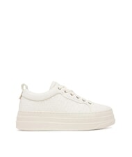 ARMANI EXCHANGE KURT MINI-TUMBLED  Sneakers con zeppa 5 cm off white - Scarpe Donna - 2