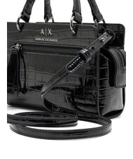 ARMANI EXCHANGE A|X CROCO Micro Bag a mano, con tracolla black - Borse Donna - 4