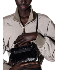 ARMANI EXCHANGE A|X CROCO Micro Bag a mano, con tracolla black - Borse Donna - 6