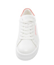 LOVE MOSCHINO ECLIPSE 50 Sneakers in pelle bianco/rosso - Scarpe Donna - 4