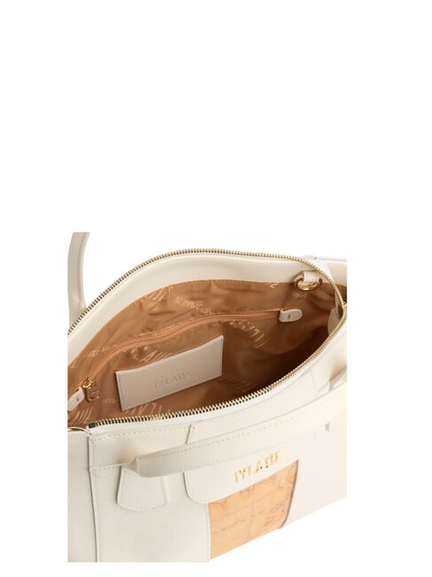 BLOO CITY Borsa a mano con tracolla in tessuto goffrato avorio - Borse Donna