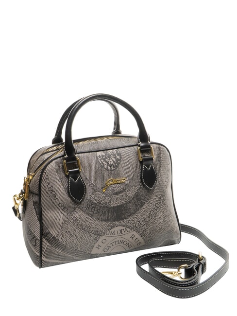 PLANETARIUM Borsa dome media con tracolla monochrom lt grey/ black - Borse Donna