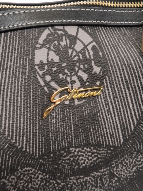 PLANETARIUM Borsa bauletto con tracolla monochrom lt grey/ black - Borse Donna