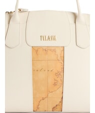 ALVIERO MARTINI PRIMA CLASSE BLOO CITY Borsa a mano con tracolla, in tessuto goffrato avorio - Borse Donna - 3