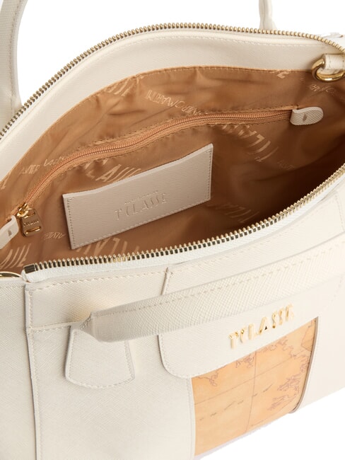 BLOO CITY Borsa a mano con tracolla, in tessuto goffrato avorio - Borse Donna