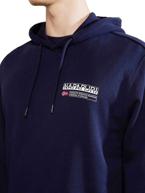 B-KASBA Felpa con cappuccio blu marine - Felpe Uomo