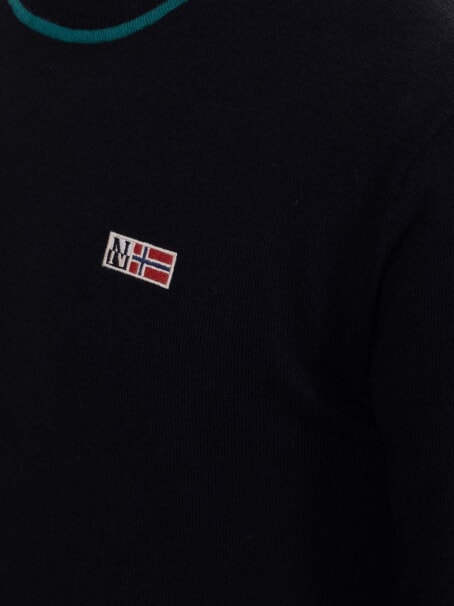 DONORI Maglia in misto lana black 041 - Maglie Uomo