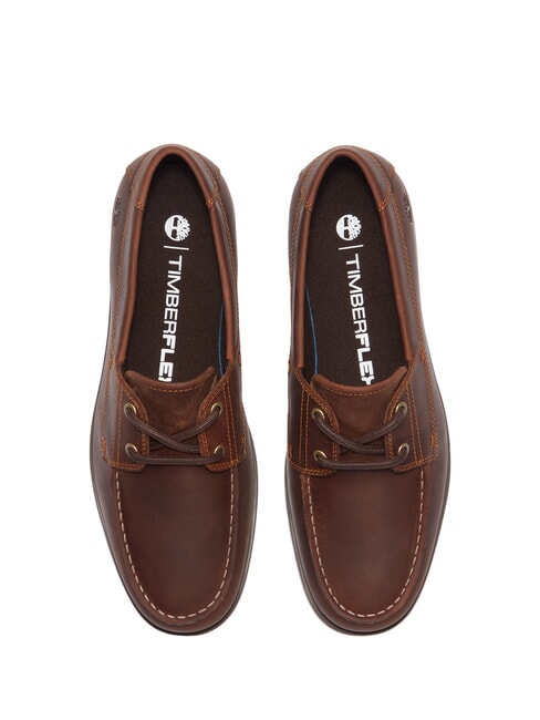 GRAFTON BAY Scarpe da vela in pelle medium brown full grain - Scarpe Uomo