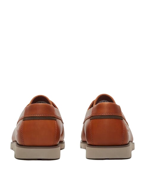 GRAFTON BAY Scarpe da vela in pelle dark orange full grain - Scarpe Uomo