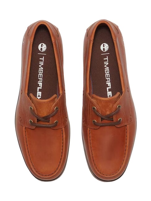 GRAFTON BAY Scarpe da vela in pelle dark orange full grain - Scarpe Uomo