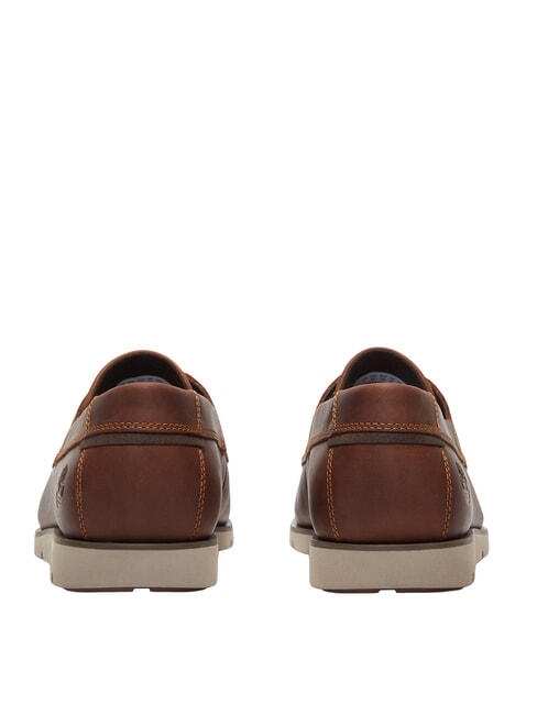 GRAFTON BAY Scarpe da vela in pelle medium brown full grain - Scarpe Uomo