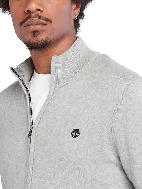 WILLIAMS RIVER Maglione con zip medium grey heather - Maglie Uomo