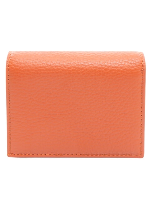 METALLIC SOFT Small leather wallet grenadine red - Portafogli Donna